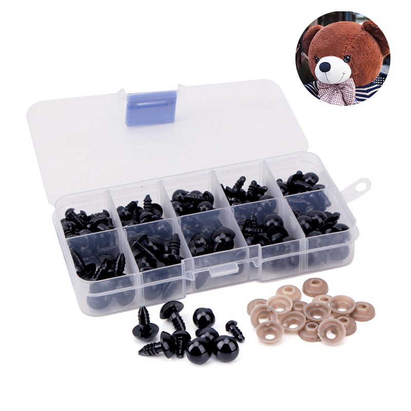 Kids Tablet With Accessories - 100pcs 6-12mm Black Plastic Safety Eyes