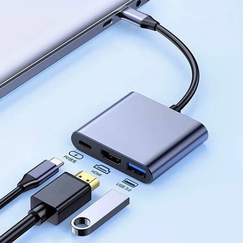 USB C HUB 3in1 Type C 3.0 to H - Hdmi Adapter Tablet ulasan dan harga