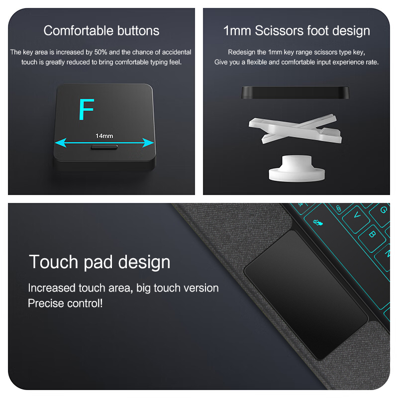 Magic Keyboard Case For Xiaomi - Redmi Tablet Accessories ulasan dan harga