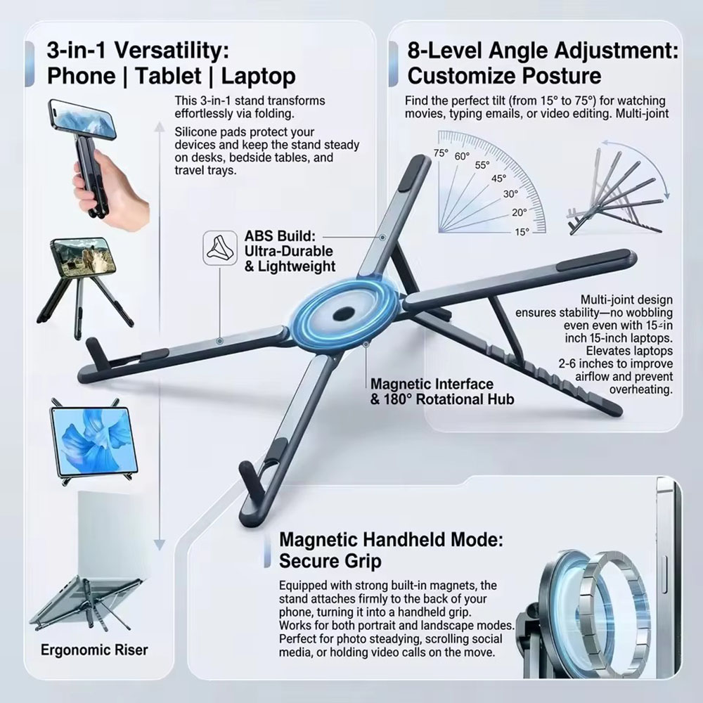 Portable Magnetic Phone Holder - Essential Tablet Accessories ulasan dan harga
