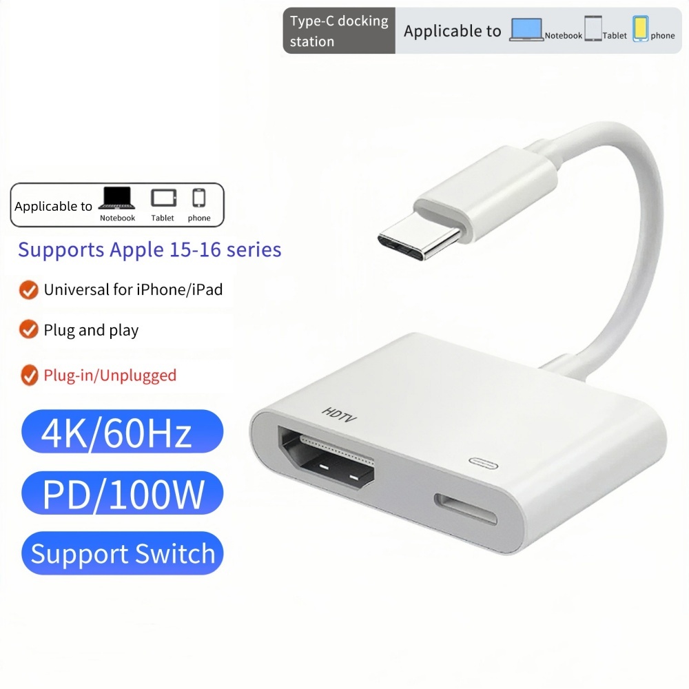 USB-C to HDMI 4K 60Hz 30Hz Con - Hdmi Adapter Tablet ulasan dan harga