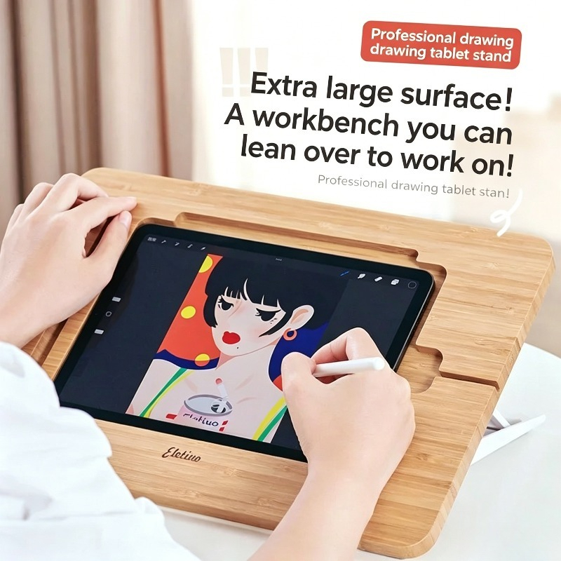 Painting Bracket Wooden Deskto - Tablet Drawing Accessories ulasan dan harga