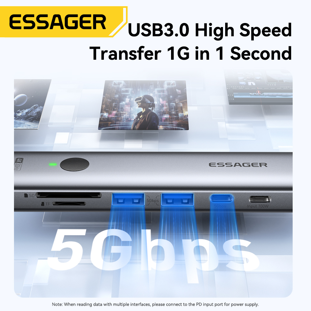 Essager USB C HUB 4K 7-in-1 Ty - Hdmi Adapter Tablet ulasan dan harga