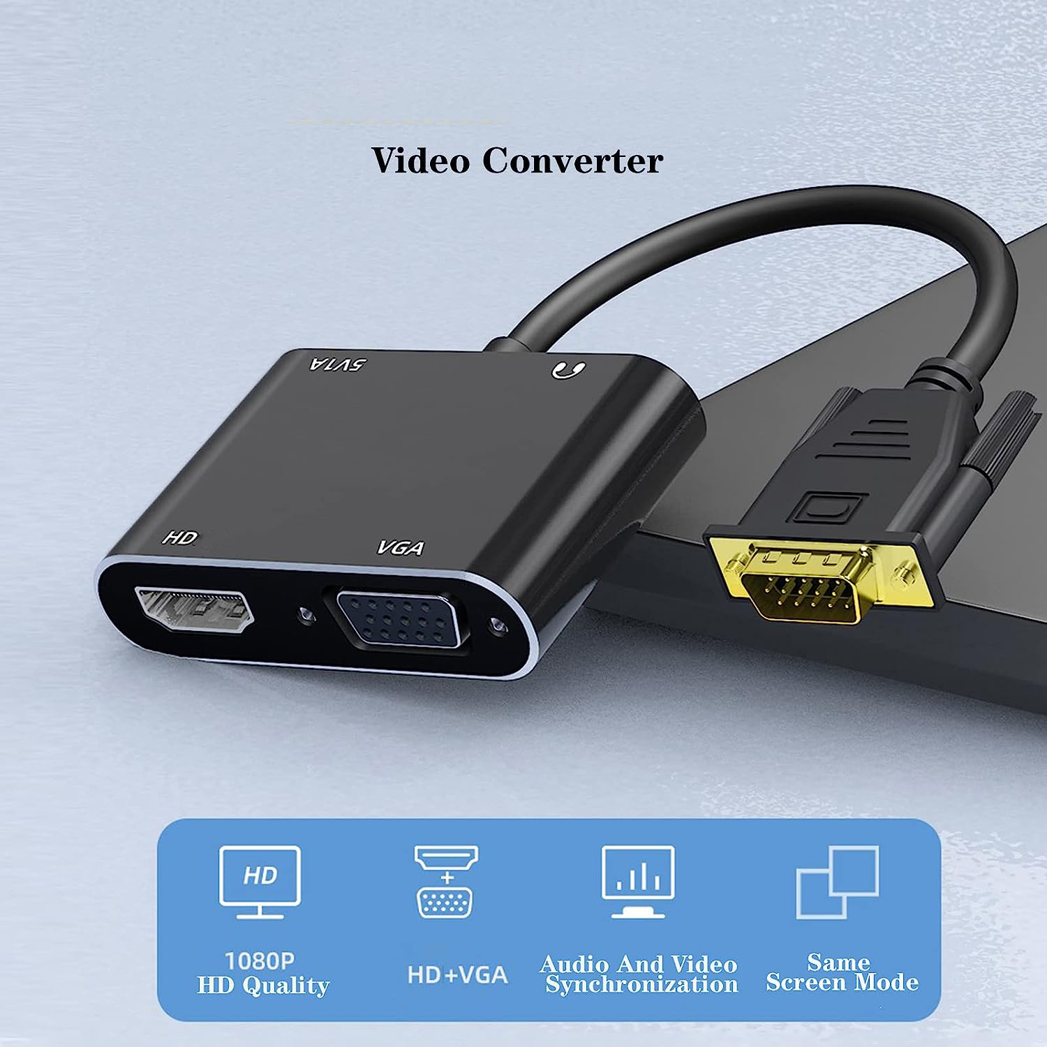 VGA(Host) to VGA/HDMI-compatib - Hdmi Adapter Tablet ulasan dan harga