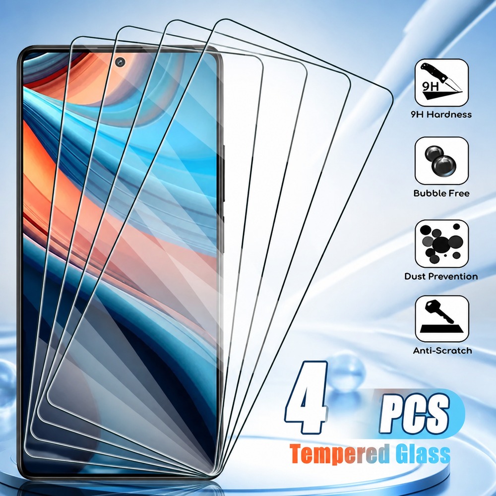 4PCS Tempered Glass For Realme - Realme C67 ulasan dan harga