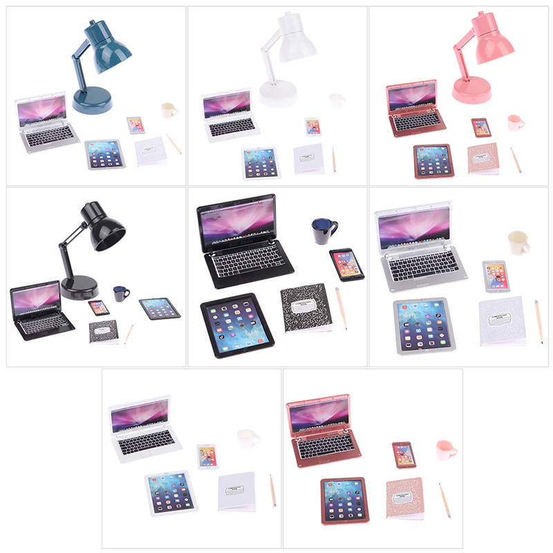 6/7Pcs/Set 1:12 Dollhouse Mini - Tablet Accessories Kids ulasan dan harga